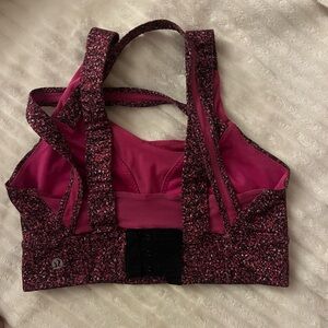 lululemon athletica Pink and Black Sports Bra